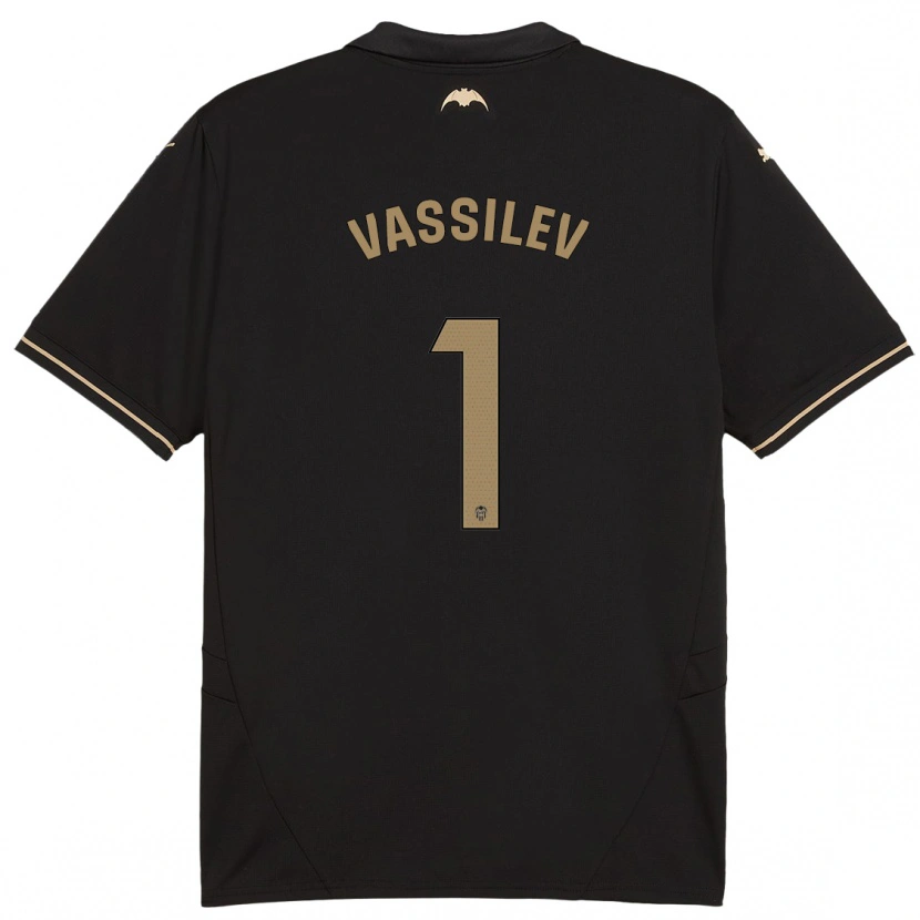 Danxen Kinderen David Vassilev #1 Zwart Uitshirt Uittenue 2024/25 T-Shirt