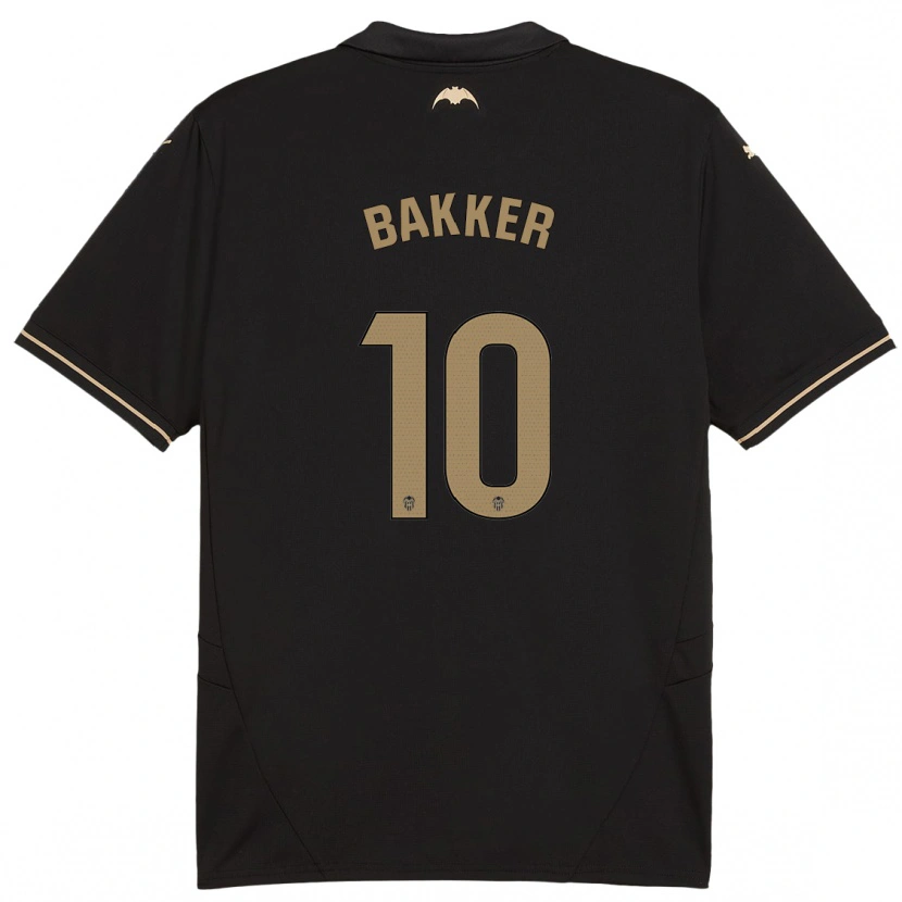 Danxen Kinderen Linda Bakker #10 Zwart Uitshirt Uittenue 2024/25 T-Shirt