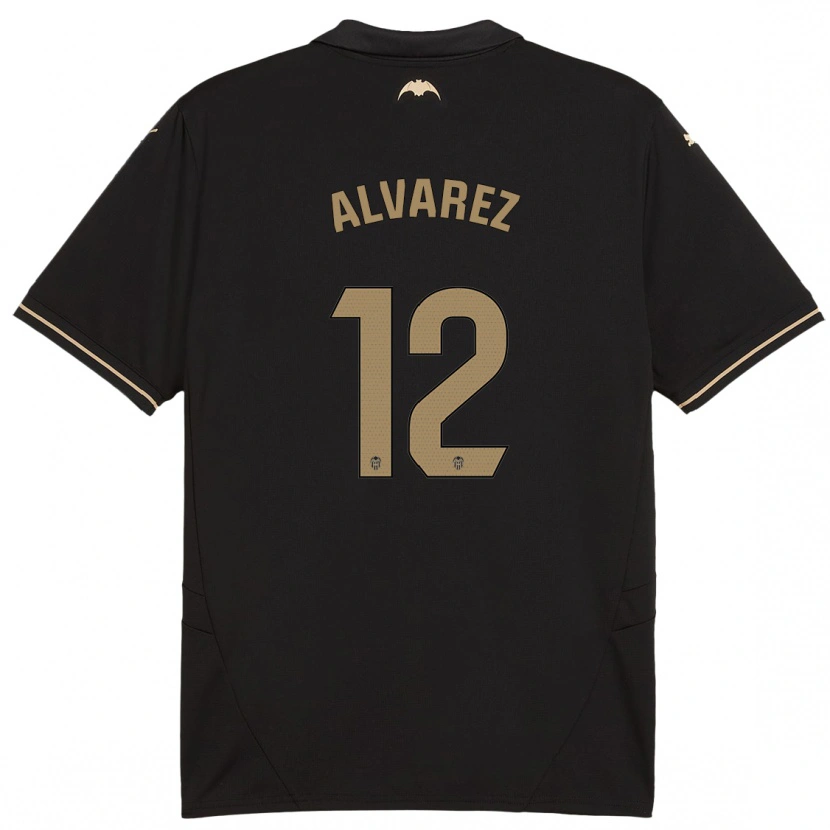 Danxen Kinderen Sofia Alvarez #12 Zwart Uitshirt Uittenue 2024/25 T-Shirt