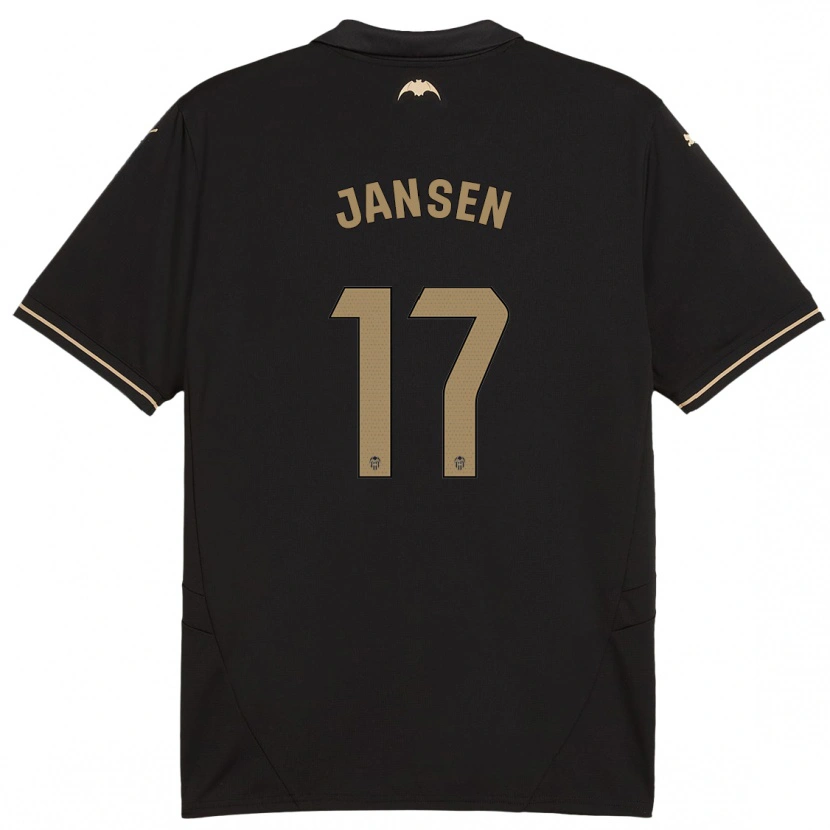 Danxen Kinderen Ellen Jansen #17 Zwart Uitshirt Uittenue 2024/25 T-Shirt