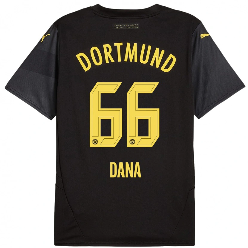 Danxen Kinderen Bleckmann Dana #66 Zwart Geel Uitshirt Uittenue 2024/25 T-Shirt