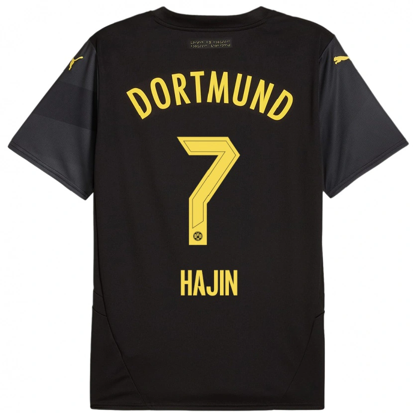 Danxen Kinderen So Hajin #7 Zwart Geel Uitshirt Uittenue 2024/25 T-Shirt