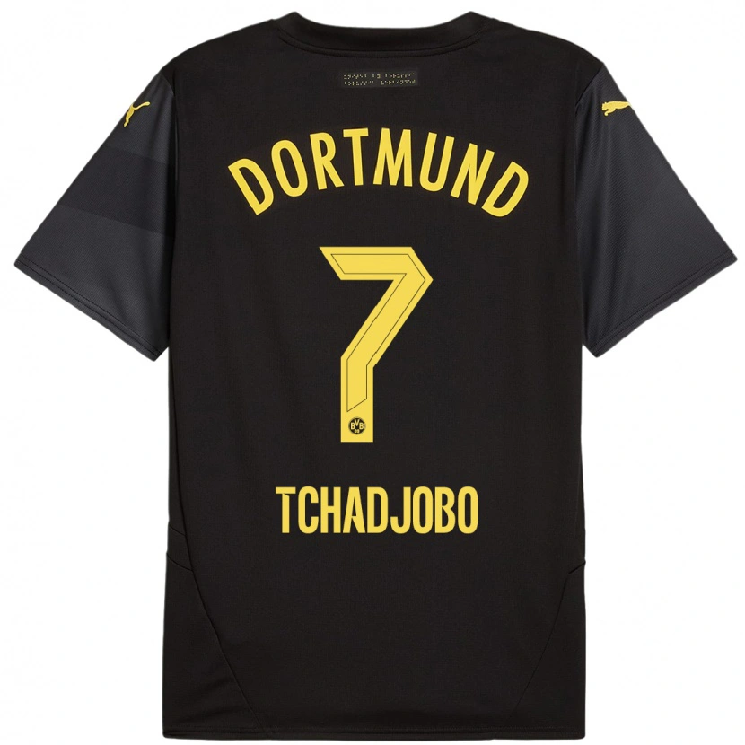 Danxen Kinderen Dia Tchadjobo #7 Zwart Geel Uitshirt Uittenue 2024/25 T-Shirt