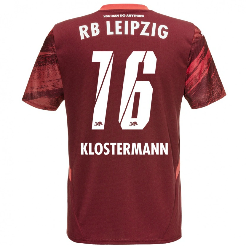 Danxen Kinderen Lukas Klostermann #16 Bordeauxrood Uitshirt Uittenue 2024/25 T-Shirt