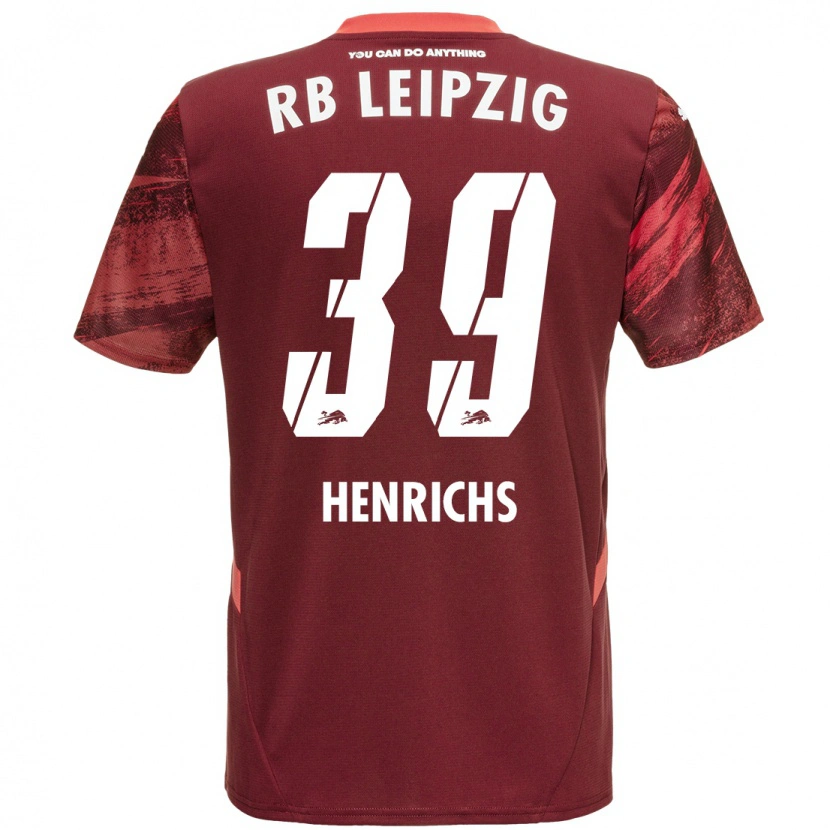 Danxen Kinderen Benjamin Henrichs #39 Bordeauxrood Uitshirt Uittenue 2024/25 T-Shirt