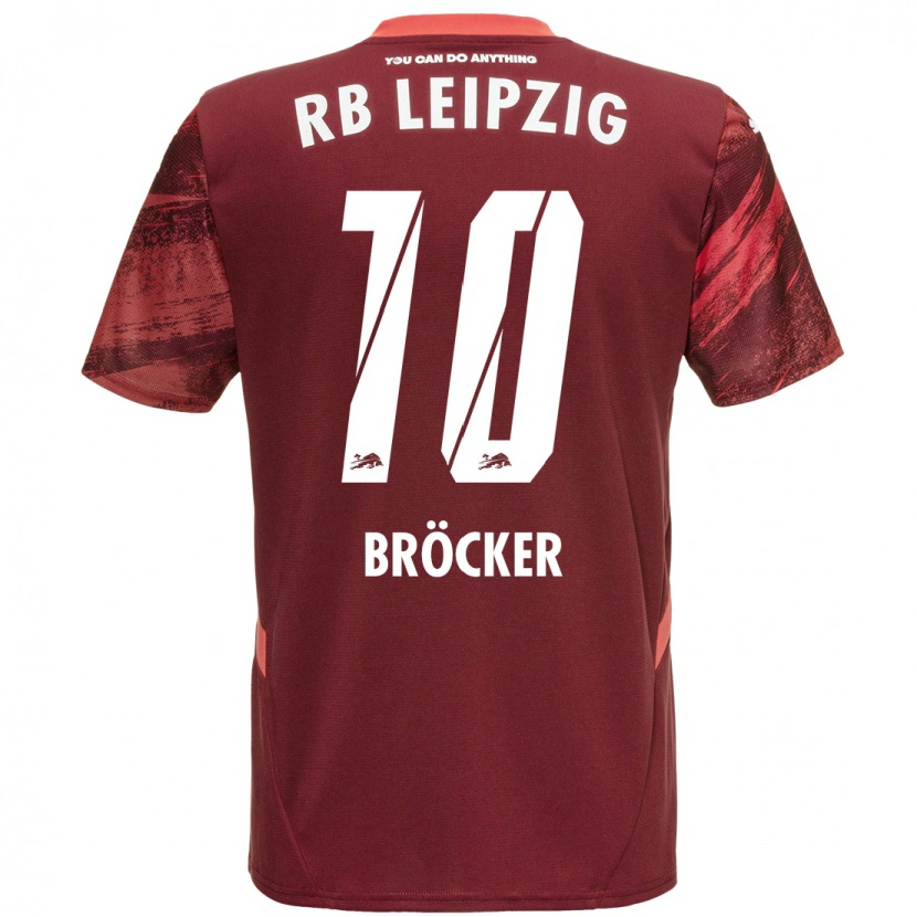 Danxen Kinderen Mads Bröcker #10 Bordeauxrood Uitshirt Uittenue 2024/25 T-Shirt