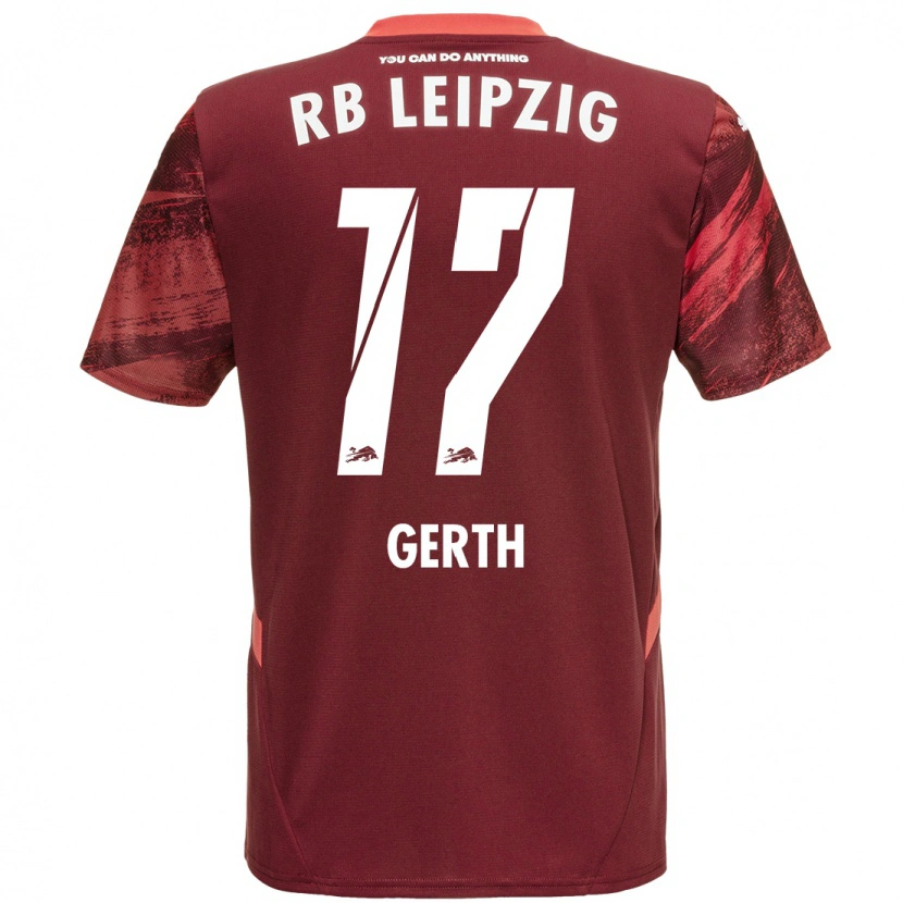 Danxen Kinderen Amos Gerth #17 Bordeauxrood Uitshirt Uittenue 2024/25 T-Shirt