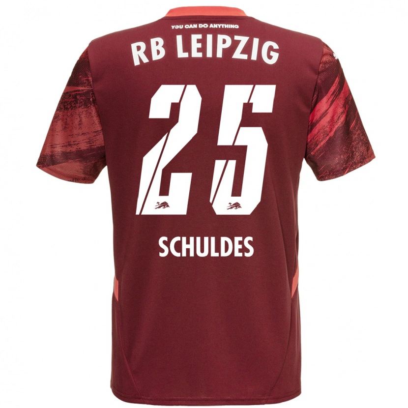 Danxen Kinderen Jamie Schuldes #25 Bordeauxrood Uitshirt Uittenue 2024/25 T-Shirt