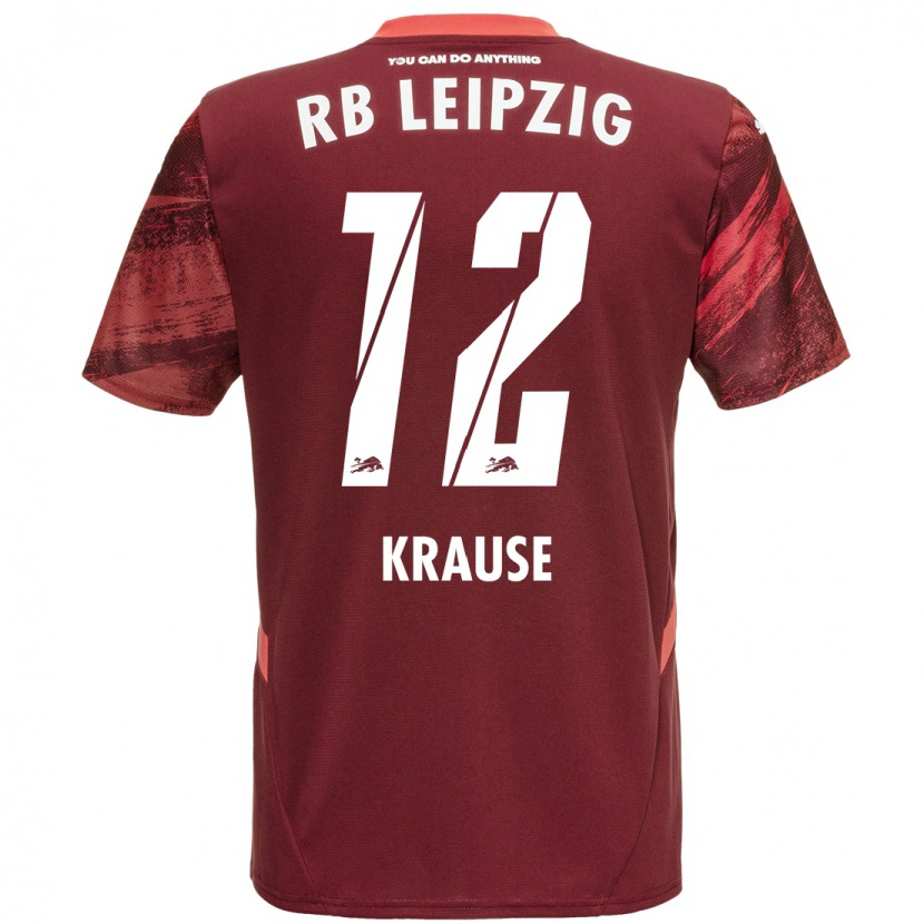 Danxen Kinderen Arno Krause #12 Bordeauxrood Uitshirt Uittenue 2024/25 T-Shirt