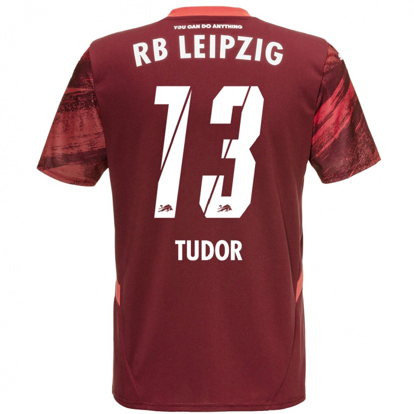 Danxen Kinderen Aaron Tudor #13 Bordeauxrood Uitshirt Uittenue 2024/25 T-Shirt