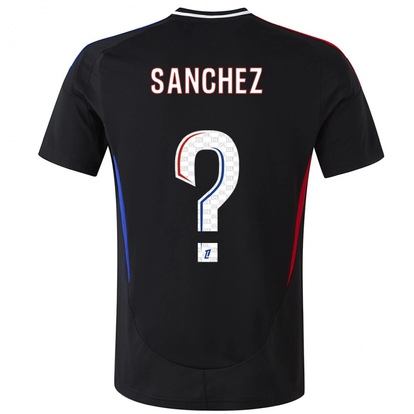 Danxen Kinderen Florent Sanchez #0 Zwart Uitshirt Uittenue 2024/25 T-Shirt