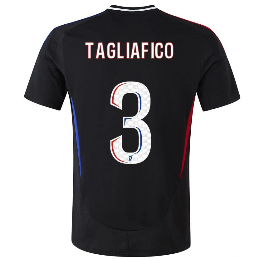 Danxen Kinderen Nicolás Tagliafico #3 Zwart Uitshirt Uittenue 2024/25 T-Shirt