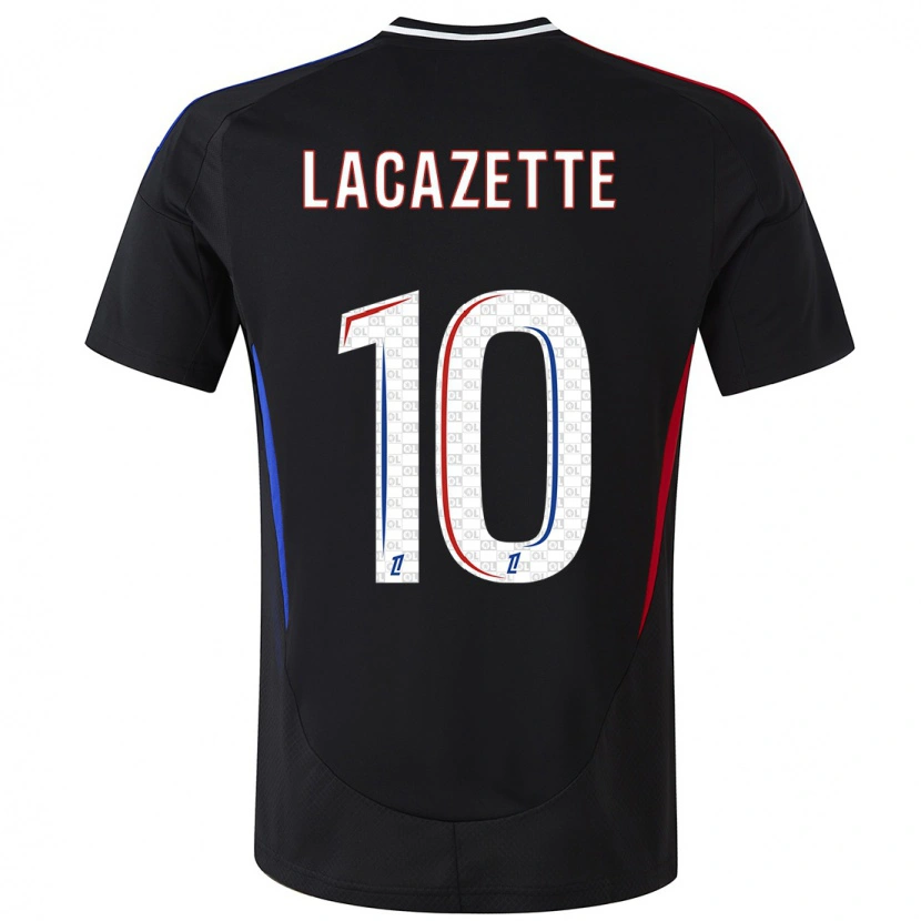 Danxen Kinderen Alexandre Lacazette #10 Zwart Uitshirt Uittenue 2024/25 T-Shirt