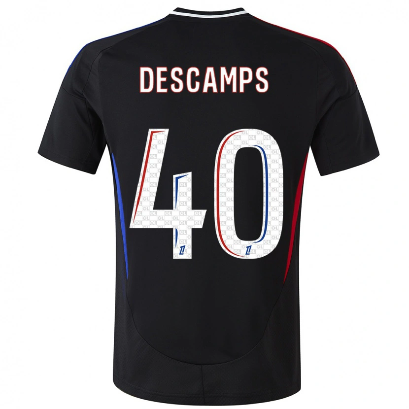 Danxen Kinderen Rémy Descamps #40 Zwart Uitshirt Uittenue 2024/25 T-Shirt