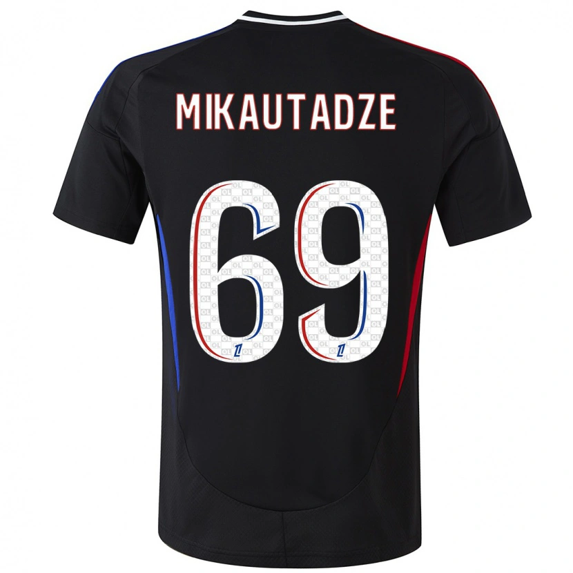 Danxen Kinderen Georges Mikautadze #69 Zwart Uitshirt Uittenue 2024/25 T-Shirt