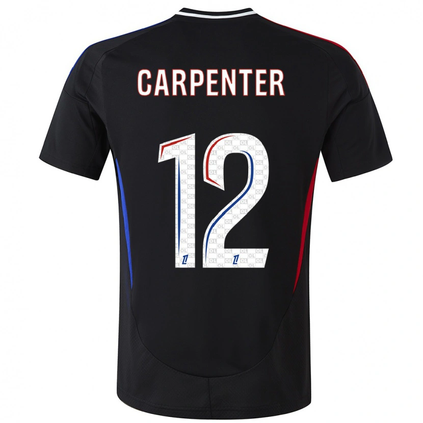 Danxen Kinderen Ellie Carpenter #12 Zwart Uitshirt Uittenue 2024/25 T-Shirt