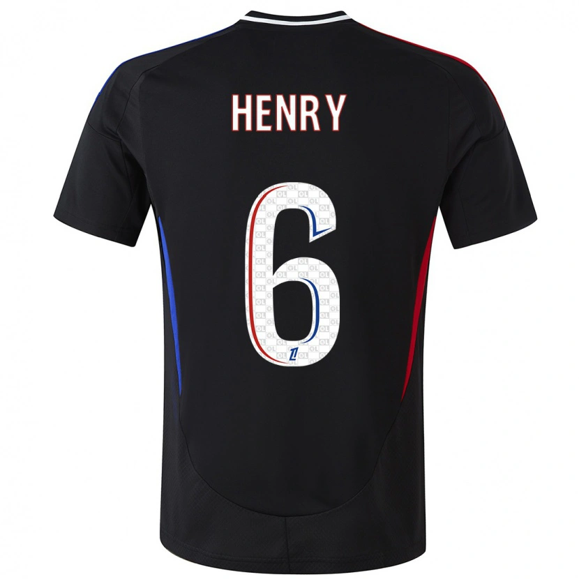 Danxen Kinderen Amandine Henry #6 Zwart Uitshirt Uittenue 2024/25 T-Shirt