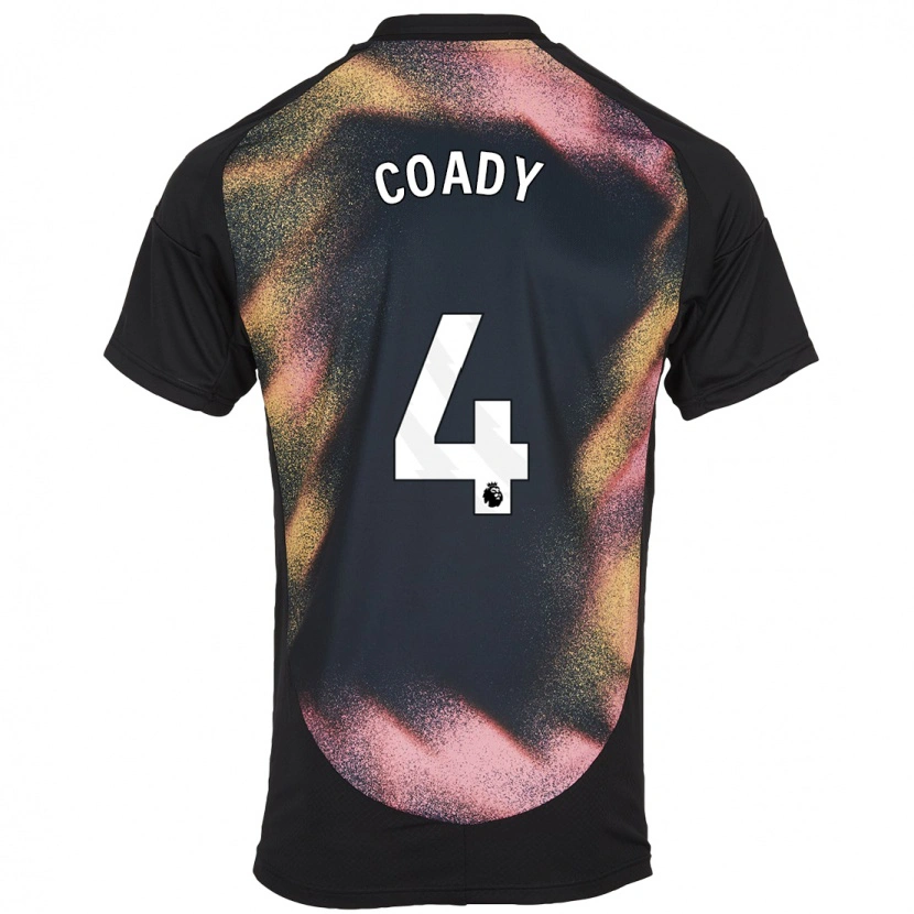 Danxen Kinderen Conor Coady #4 Zwart Wit Uitshirt Uittenue 2024/25 T-Shirt