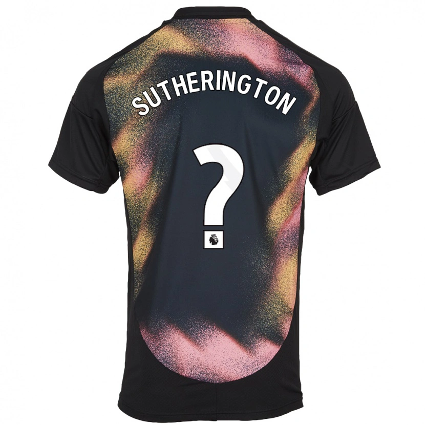 Danxen Kinderen Harry Sutherington #0 Zwart Wit Uitshirt Uittenue 2024/25 T-Shirt