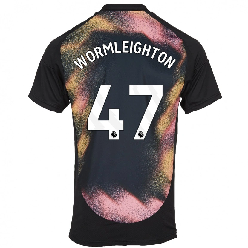 Danxen Kinderen Joe Wormleighton #47 Zwart Wit Uitshirt Uittenue 2024/25 T-Shirt