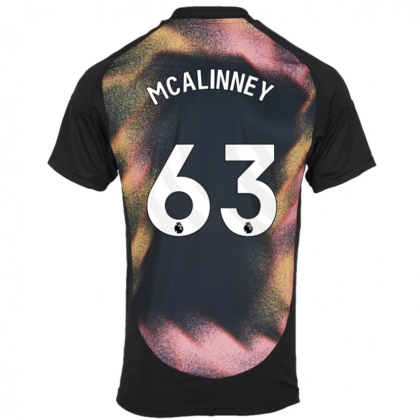 Danxen Kinderen Liam Mcalinney #63 Zwart Wit Uitshirt Uittenue 2024/25 T-Shirt