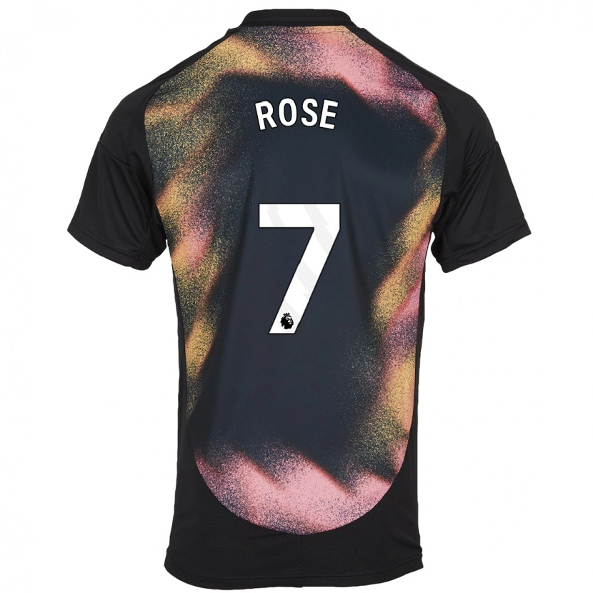 Danxen Kinderen Deanne Rose #7 Zwart Wit Uitshirt Uittenue 2024/25 T-Shirt