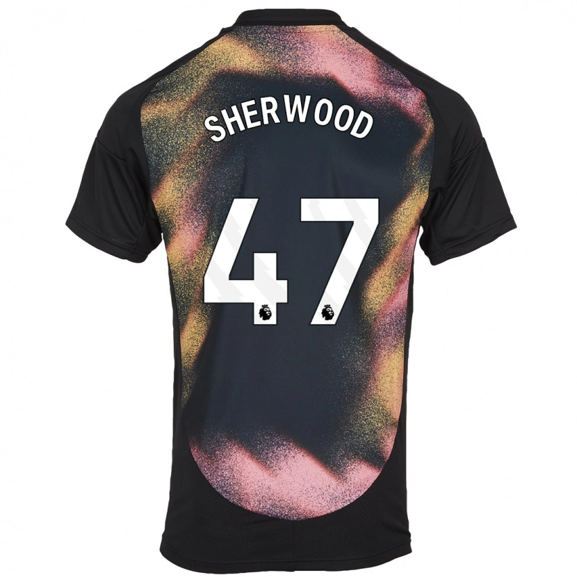 Danxen Kinderen Simone Sherwood #47 Zwart Wit Uitshirt Uittenue 2024/25 T-Shirt