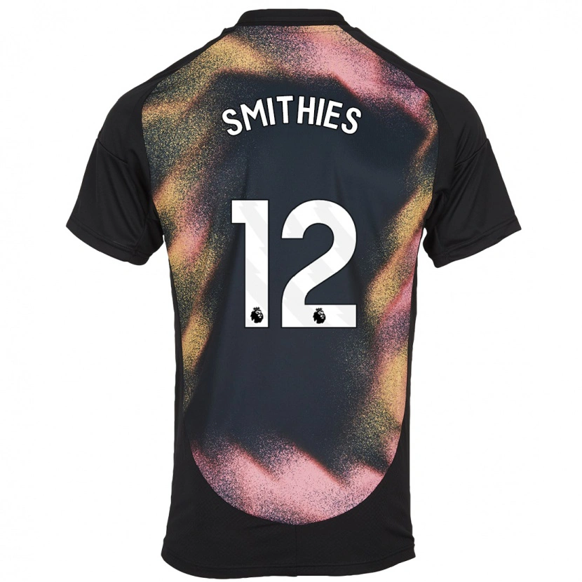 Danxen Kinderen Alex Smithies #12 Zwart Wit Uitshirt Uittenue 2024/25 T-Shirt