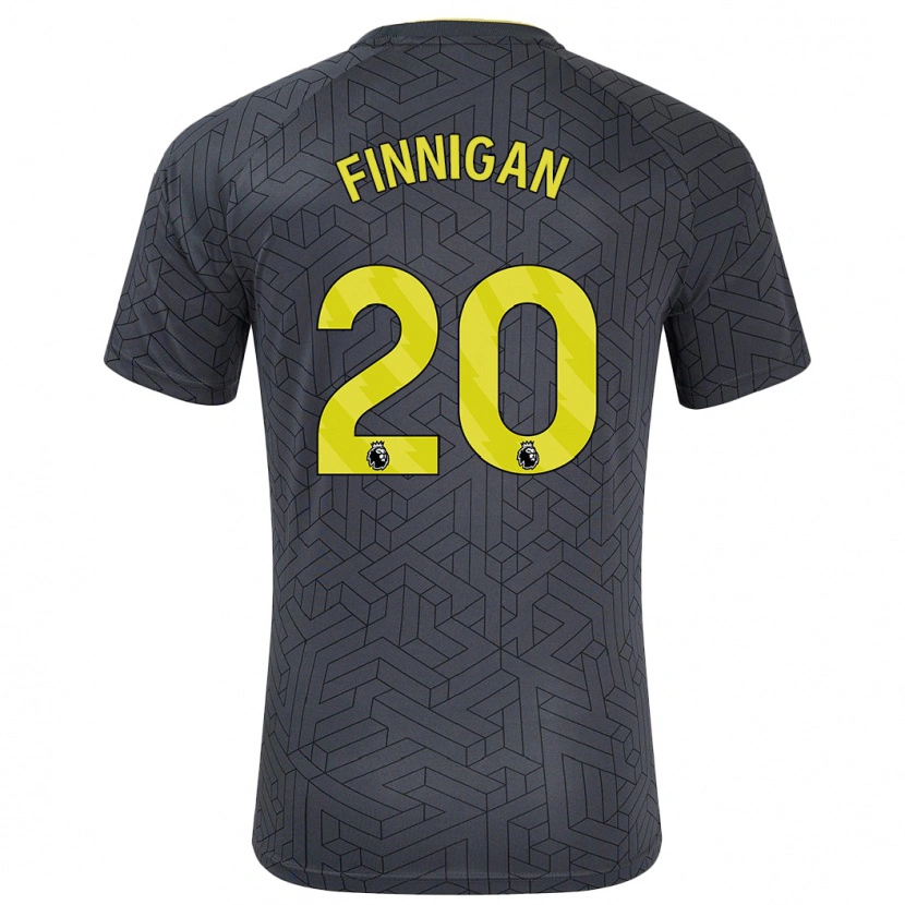 Danxen Kinderen Megan Finnigan #20 Zwart Geel Uitshirt Uittenue 2024/25 T-Shirt