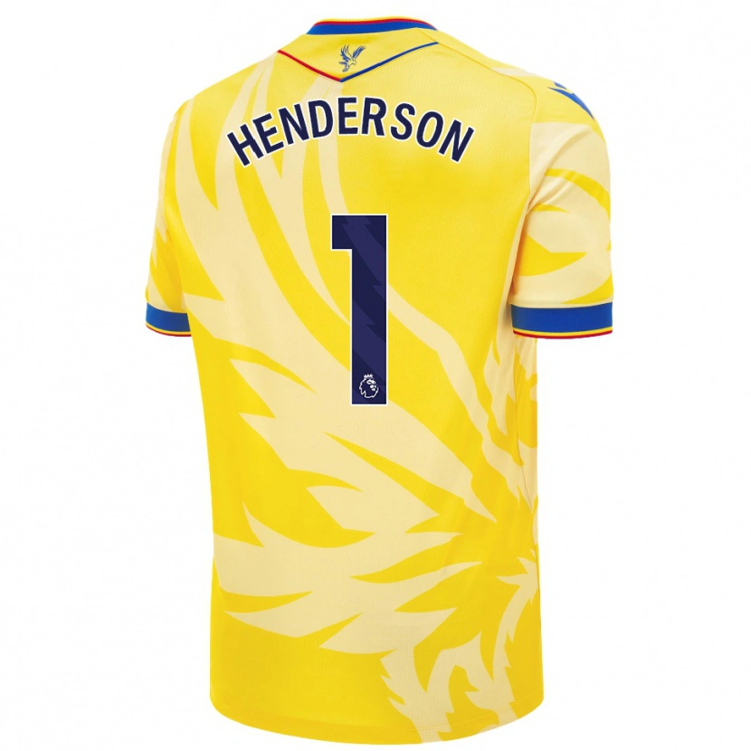 Danxen Kinderen Dean Henderson #1 Geel Uitshirt Uittenue 2024/25 T-Shirt