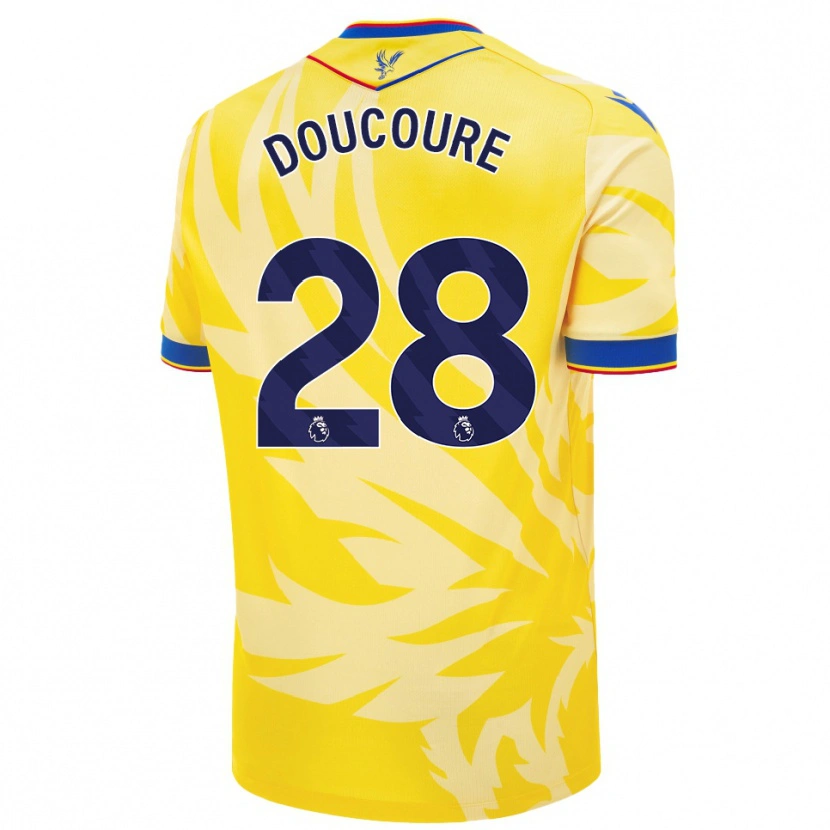 Danxen Kinderen Cheick Doucouré #28 Geel Uitshirt Uittenue 2024/25 T-Shirt