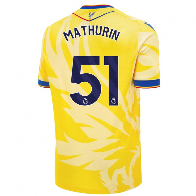 Danxen Kinderen Roshaun Mathurin #51 Geel Uitshirt Uittenue 2024/25 T-Shirt