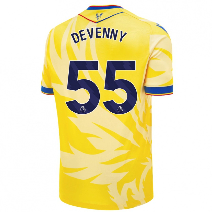 Danxen Kinderen Justin Devenny #55 Geel Uitshirt Uittenue 2024/25 T-Shirt