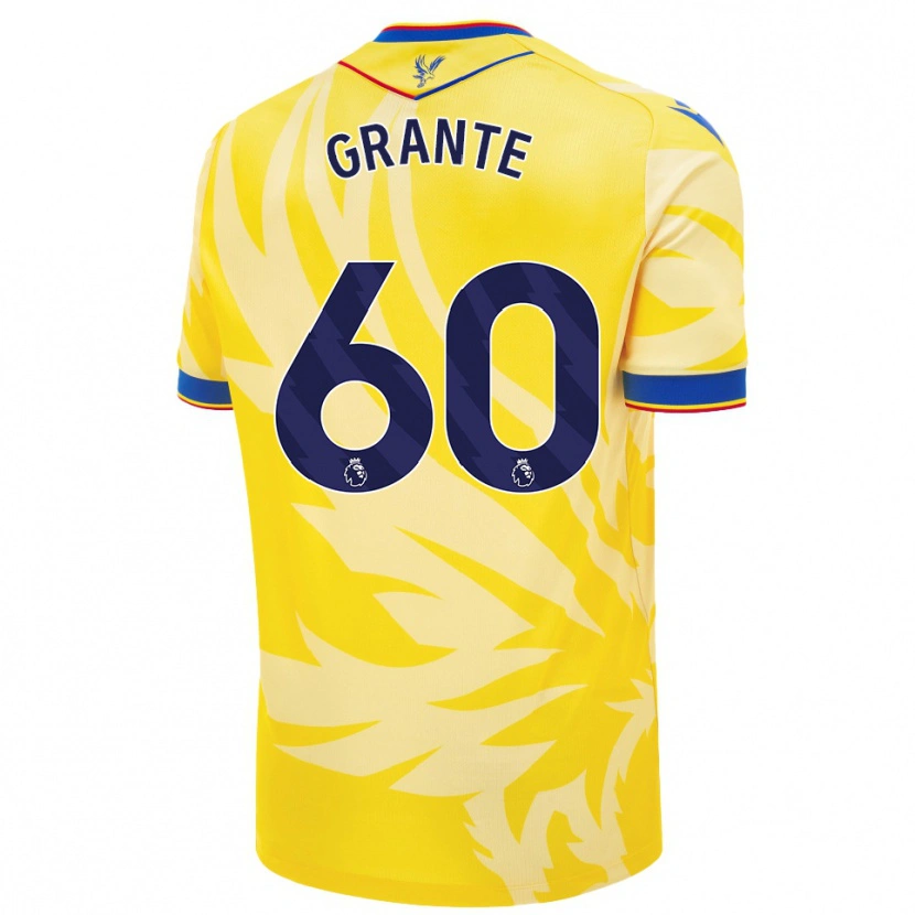 Danxen Kinderen Jake Grante #60 Geel Uitshirt Uittenue 2024/25 T-Shirt