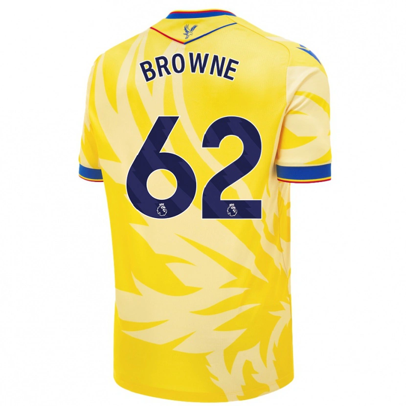 Danxen Kinderen Luke Browne #62 Geel Uitshirt Uittenue 2024/25 T-Shirt