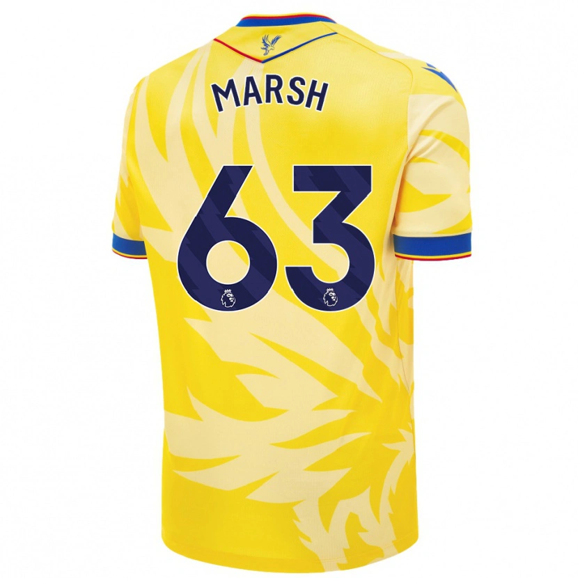 Danxen Kinderen Zach Marsh #63 Geel Uitshirt Uittenue 2024/25 T-Shirt