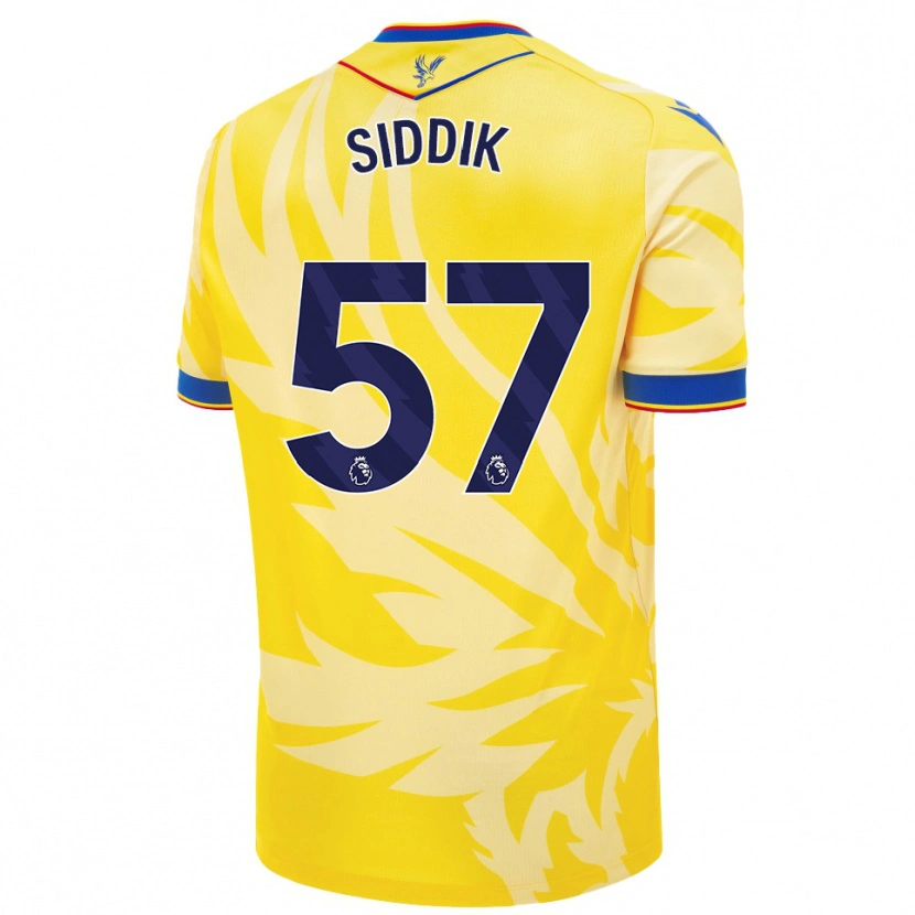 Danxen Kinderen Cardo Siddik #57 Geel Uitshirt Uittenue 2024/25 T-Shirt