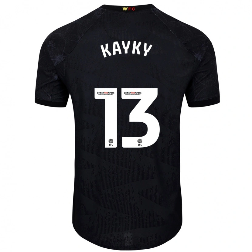 Danxen Kinderen Kayky Almeida #13 Zwart Wit Uitshirt Uittenue 2024/25 T-Shirt