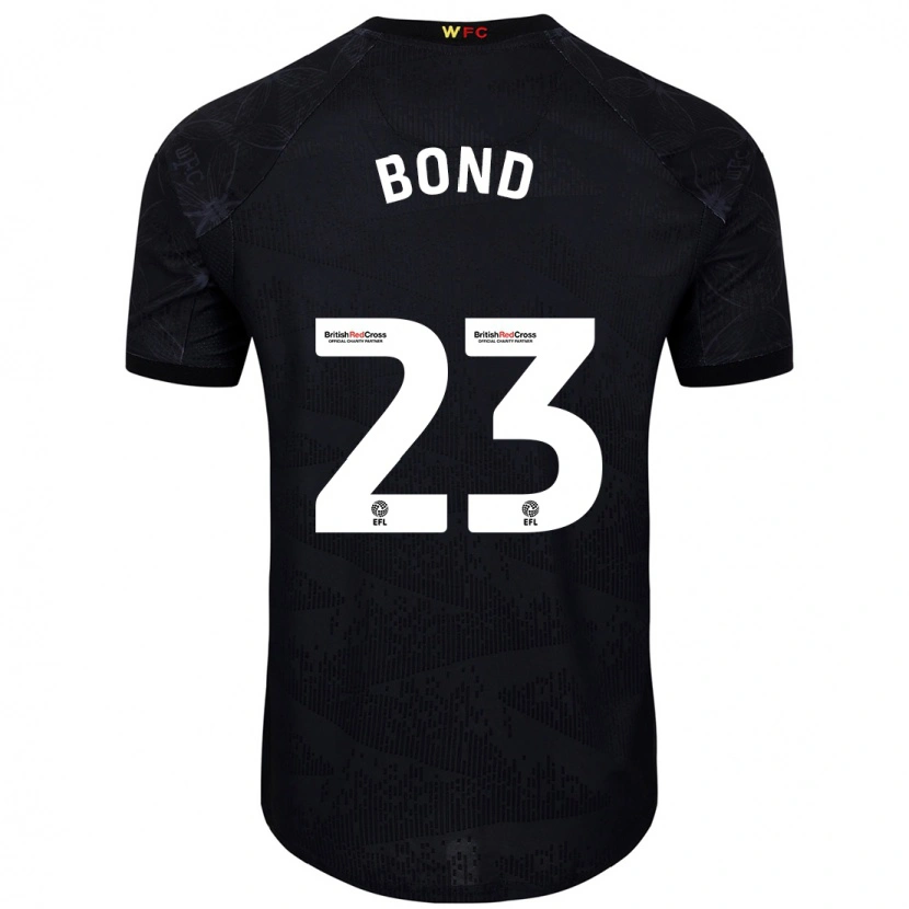 Danxen Kinderen Jonathan Bond #23 Zwart Wit Uitshirt Uittenue 2024/25 T-Shirt