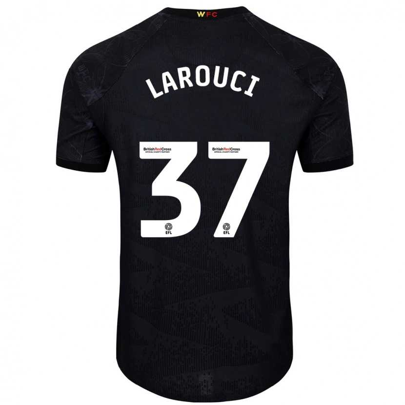 Danxen Kinderen Yasser Larouci #37 Zwart Wit Uitshirt Uittenue 2024/25 T-Shirt