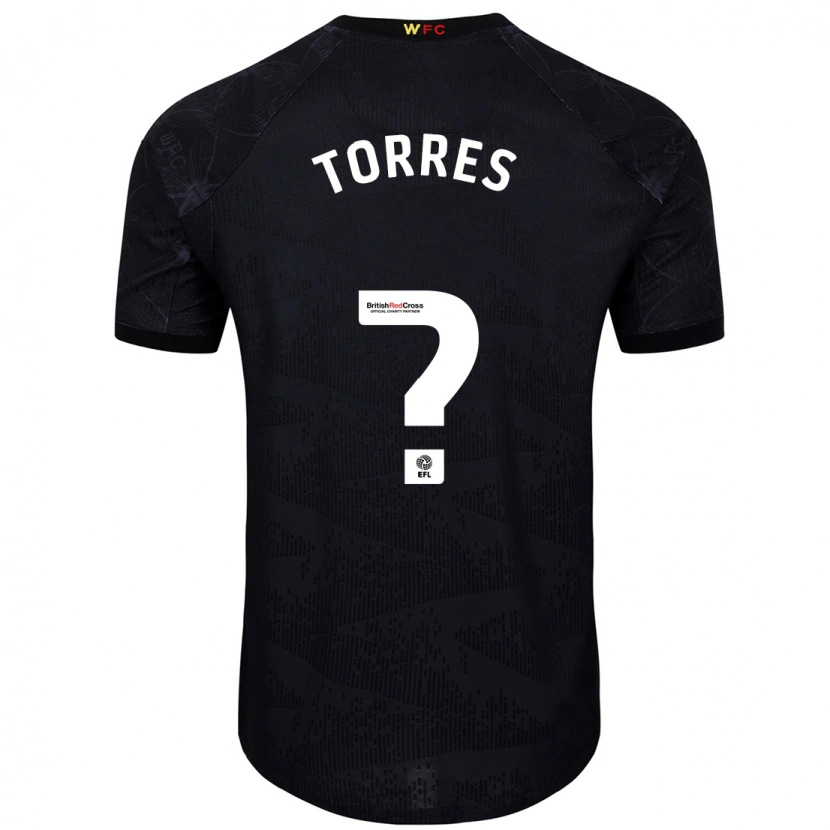 Danxen Kinderen Laken Torres #0 Zwart Wit Uitshirt Uittenue 2024/25 T-Shirt