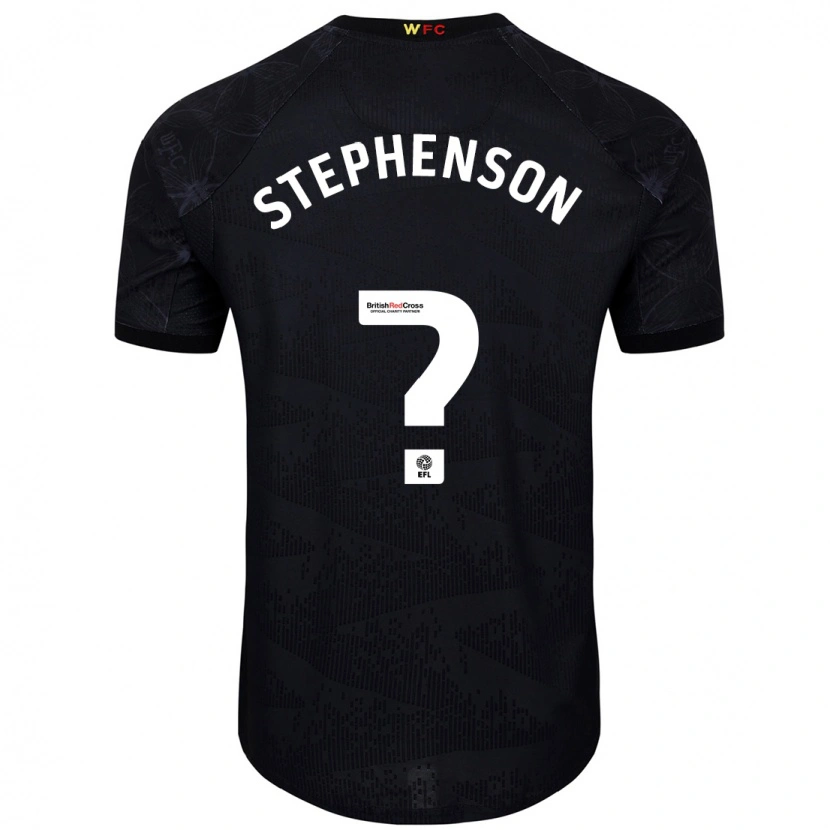 Danxen Kinderen Ollie Stephenson #0 Zwart Wit Uitshirt Uittenue 2024/25 T-Shirt