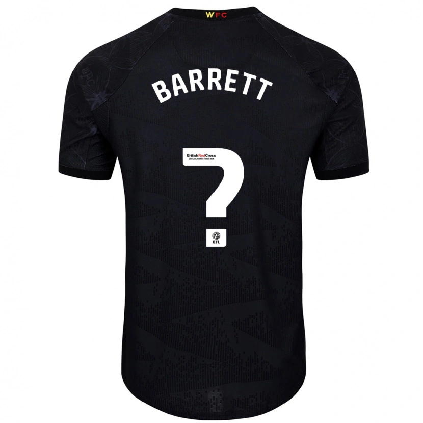 Danxen Kinderen Hayden Barrett #0 Zwart Wit Uitshirt Uittenue 2024/25 T-Shirt