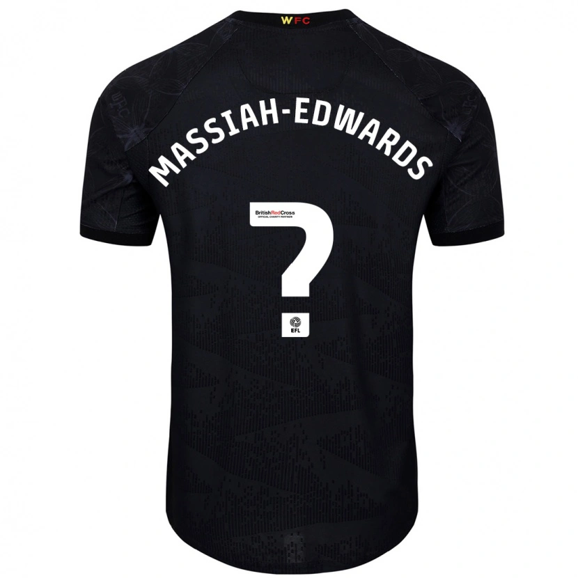 Danxen Kinderen Zavier Massiah-Edwards #0 Zwart Wit Uitshirt Uittenue 2024/25 T-Shirt