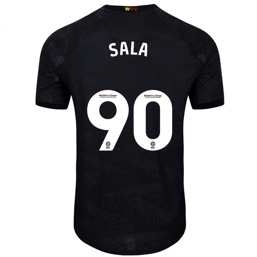 Danxen Kinderen Joel Sala #90 Zwart Wit Uitshirt Uittenue 2024/25 T-Shirt