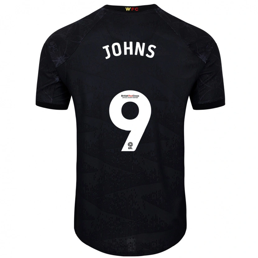 Danxen Kinderen Carly Johns #9 Zwart Wit Uitshirt Uittenue 2024/25 T-Shirt