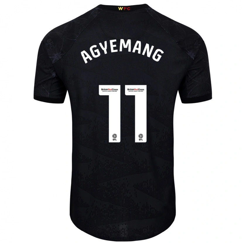 Danxen Kinderen Michelle Agyemang #11 Zwart Wit Uitshirt Uittenue 2024/25 T-Shirt