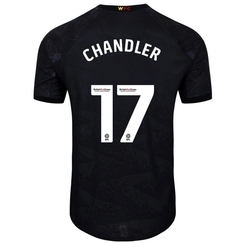 Danxen Kinderen Megan Chandler #17 Zwart Wit Uitshirt Uittenue 2024/25 T-Shirt