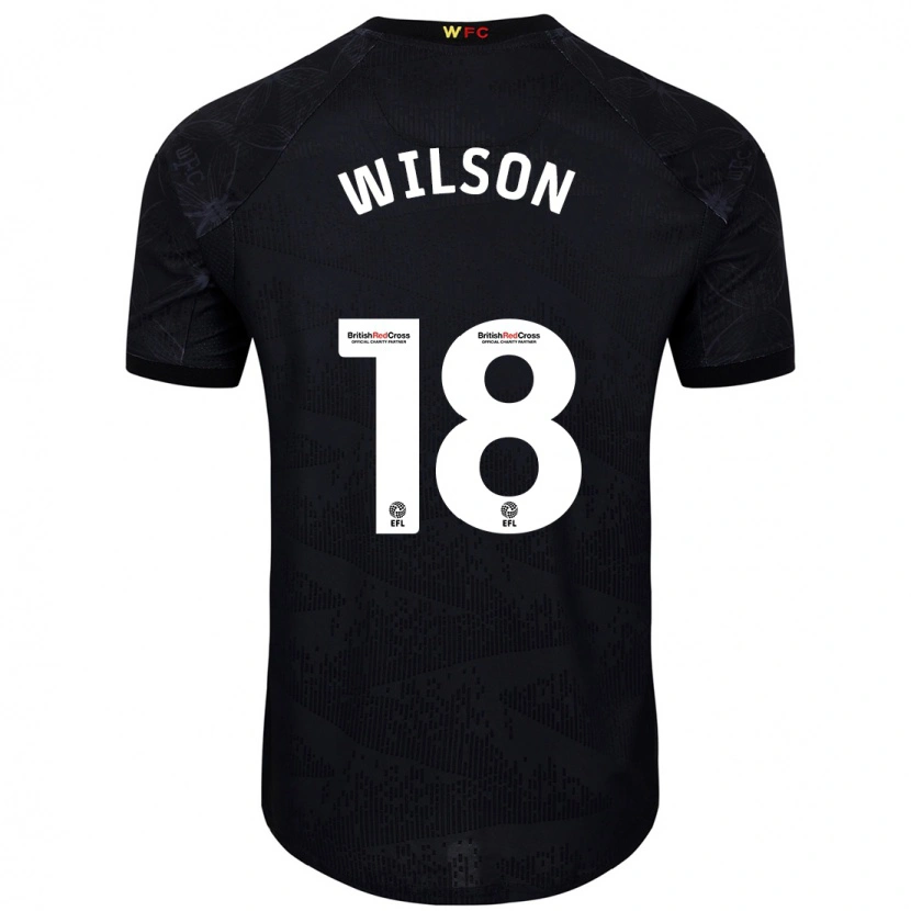 Danxen Kinderen Poppy Wilson #18 Zwart Wit Uitshirt Uittenue 2024/25 T-Shirt