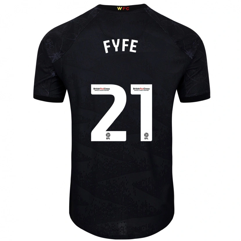 Danxen Kinderen Flo Fyfe #21 Zwart Wit Uitshirt Uittenue 2024/25 T-Shirt